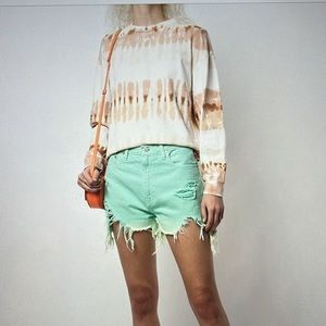 Citizens of Humanity Tie-Dye Cotton Sweatshirt Crew Neck Size XS